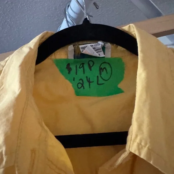 SET! Yellow Button-Up + Denim Midi Skirt Set | Size M Top / Size 6 - Picture 5 of 15